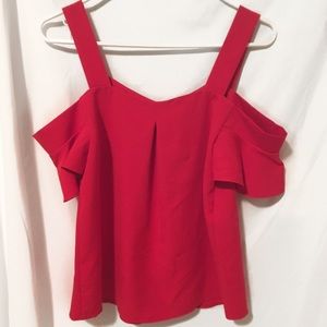 Red Off-The-Shoulder Top